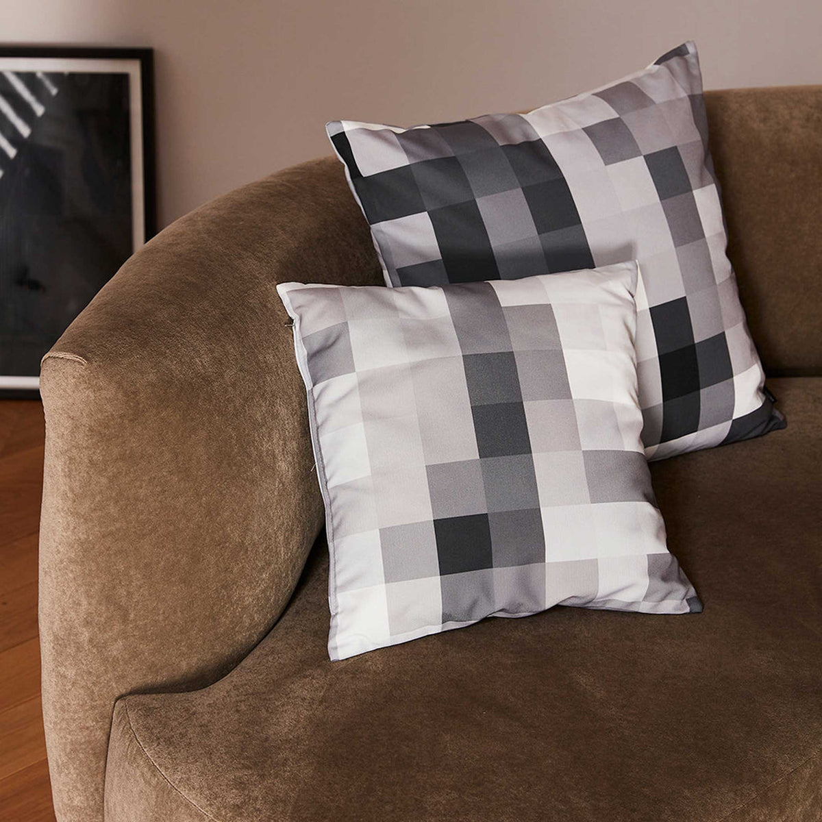 PIXEL CUSHION LUNA - Monochrome Cushion - 40x40 cm - 100% Trevira CS | Cristian Zuzunaga