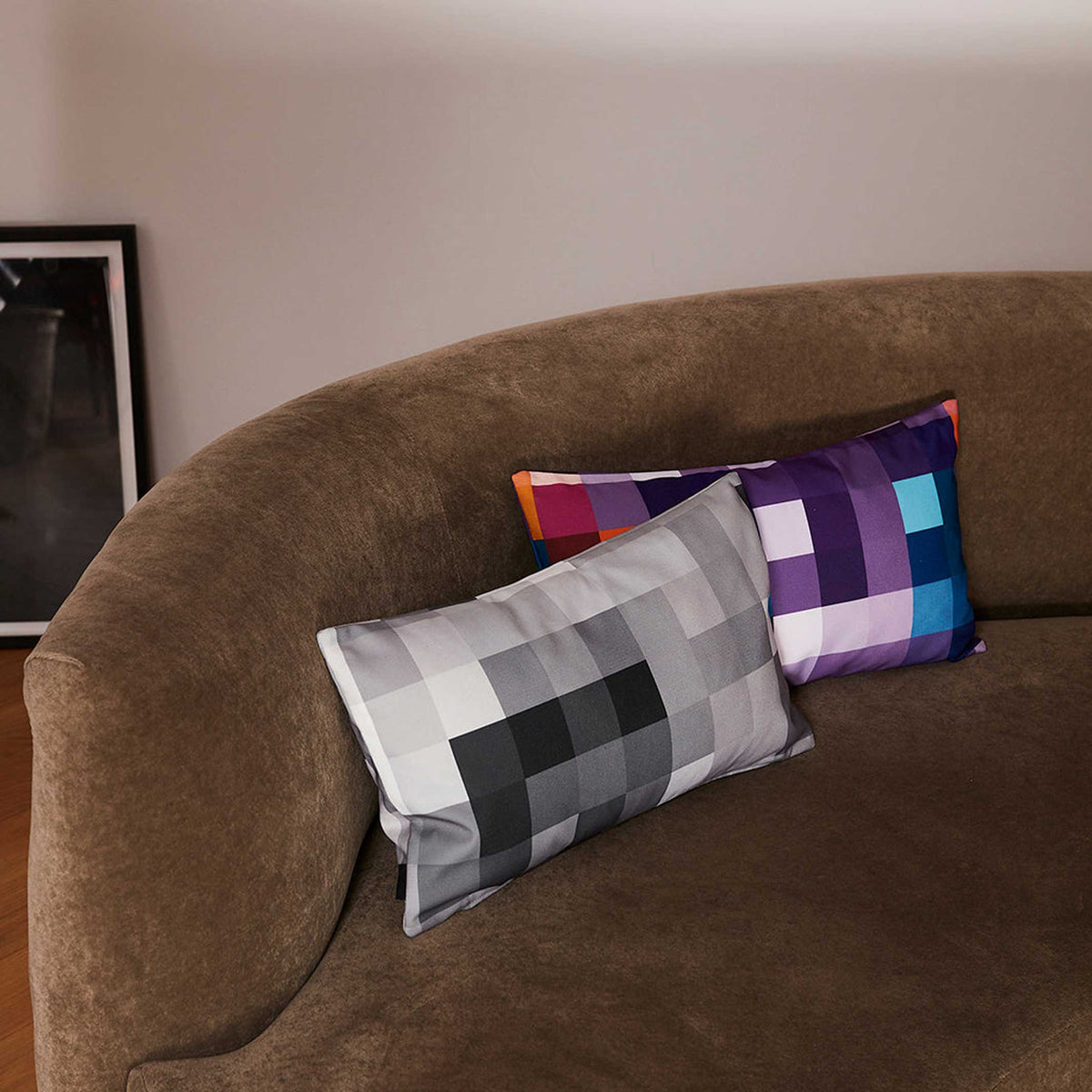 PIXEL CUSHION LUNA - Monochrome Cushion - 30x50 cm - 100% Trevira CS | Cristian Zuzunaga