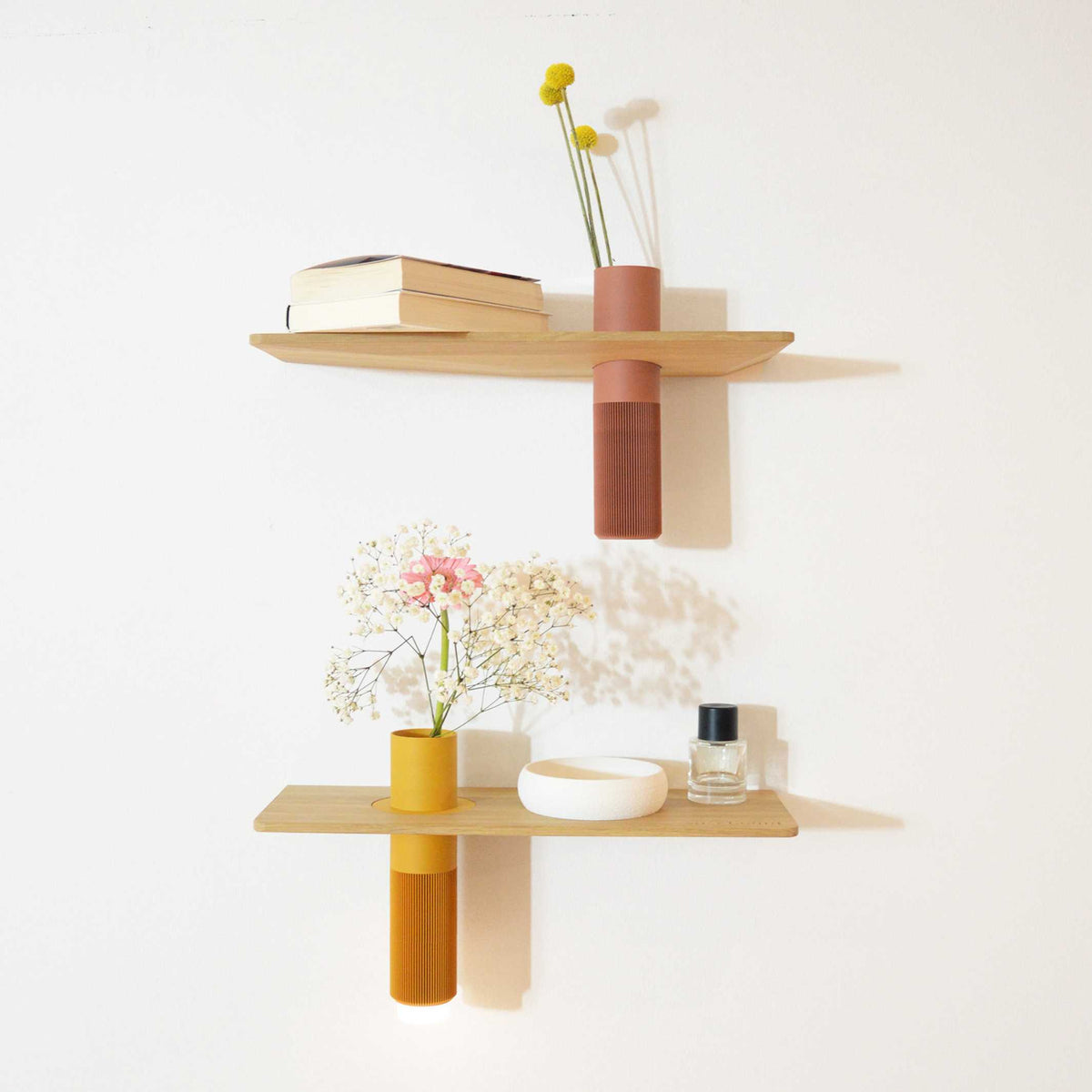 VASEBOARD M - Wandregalsystem mit modularer Vase - 3D Druck | vaseboard