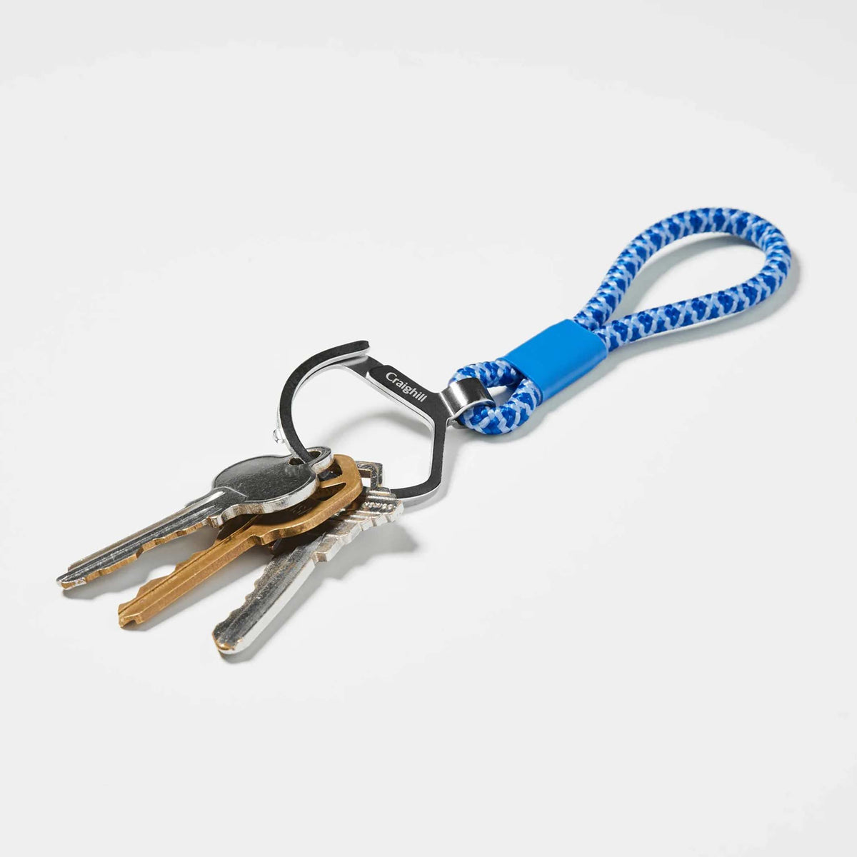 Schlüsselring "Rope Split Ring" – Stahl · Kornblumenblau | Craighill