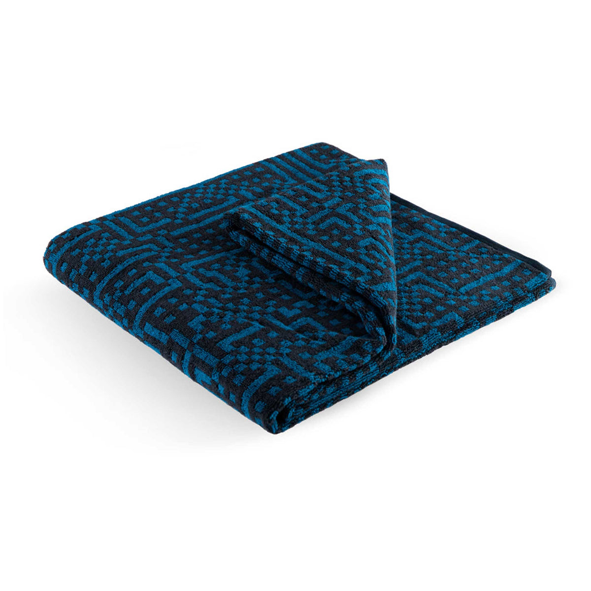 ROUTE - kleines Dunkelblaues Handtuch - Bitmap Collection - 33x50 cm | Cristian Zuzunaga