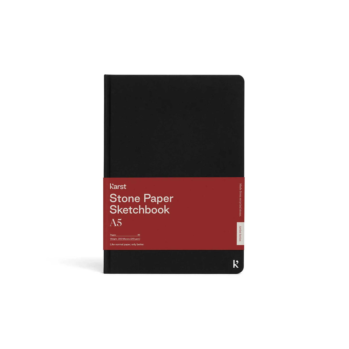 CARNET DE CROQUIS à couverture rigide | CARNET DE CROQUIS Noir | Papier de pierre karstique