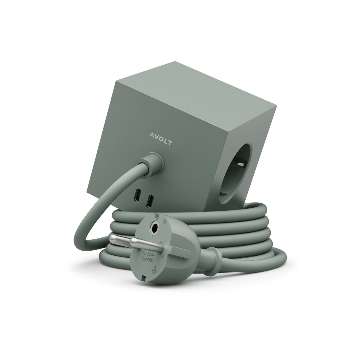 Steckdosenleiste "Square 1" – Grün · USB-C 30W · 1,8 m | Avolt