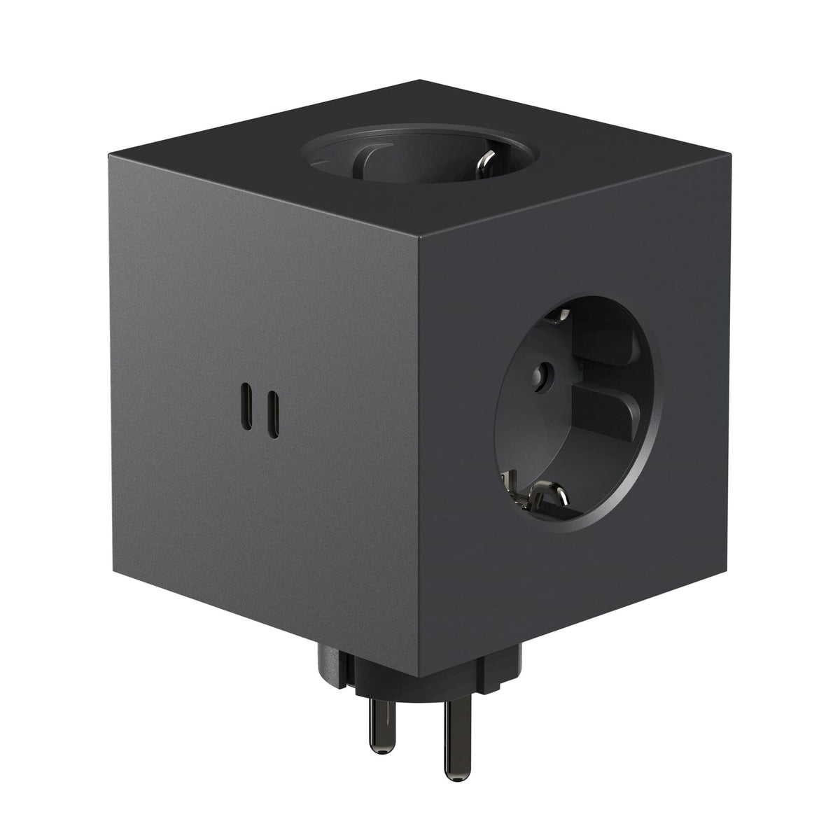 Steckdosenleiste "Square 2" – Schwarz · 3-fach · USB-C | Avolt