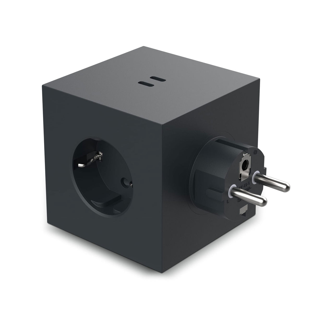 Steckdosenleiste "Square 2" – Schwarz · 3-fach · USB-C | Avolt