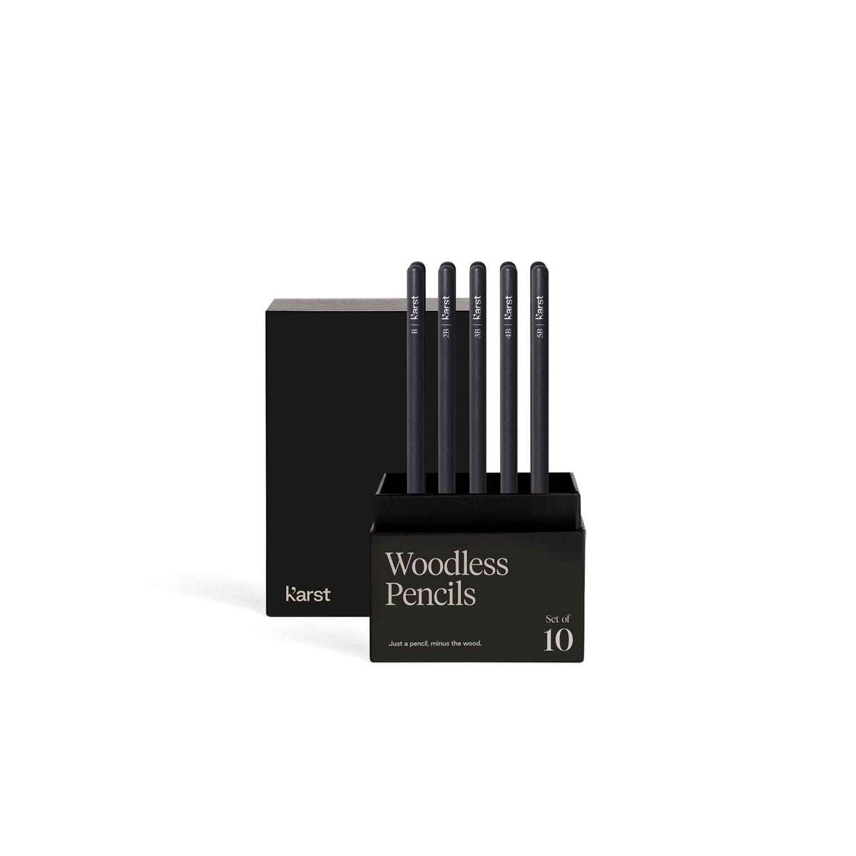 WOODLESS PENCILS - holzfreies Graphit-BLEISTIFT-SET - 10 Stück von HB bis 10B | KarstGoods