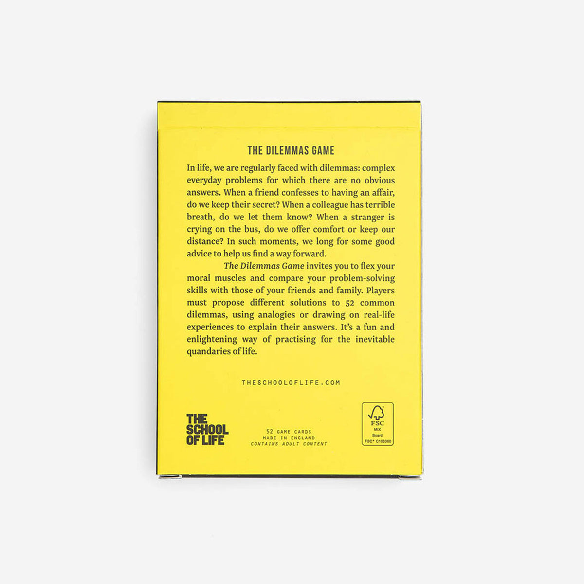 Kartenspiel "The Dilemmas Game" – Englisch | The School of Life