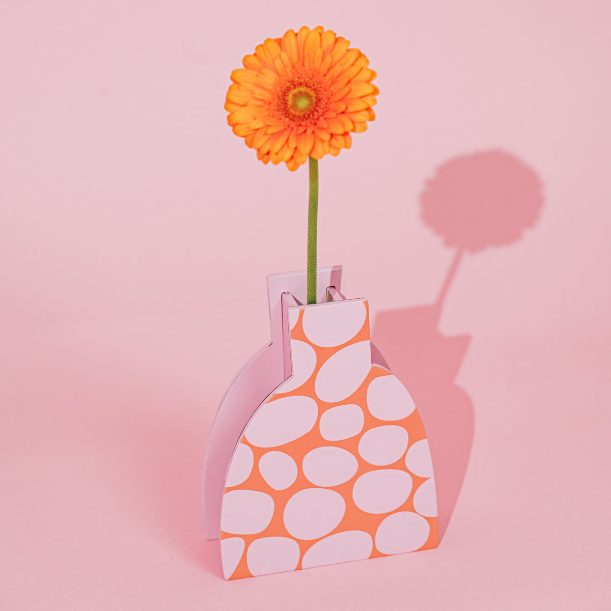 PINK STONES - Vase aus Holz - mit Glaseinsatz | milin