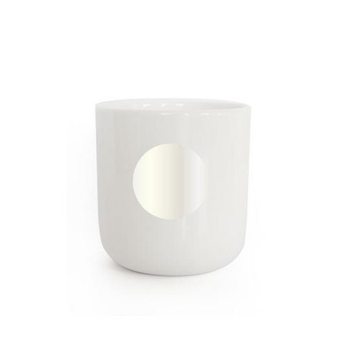 WHITE DOT | weisser Kaffee- & Tee-BECHER mit matt weissem Punkt | Letters & Glyphs Serie | PLTY