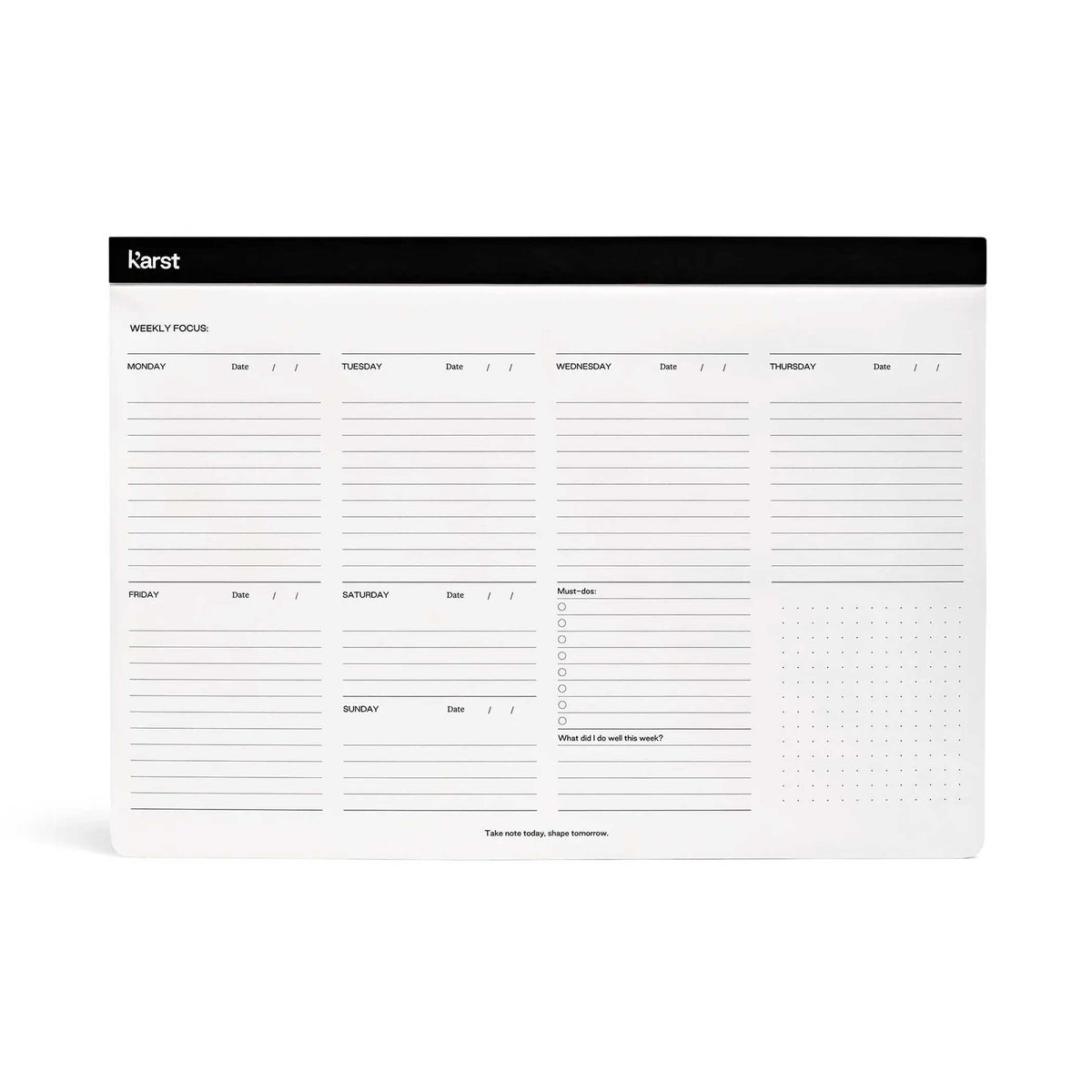 WEEKLY DESK PAD | A4 | Karst Stone Paper
