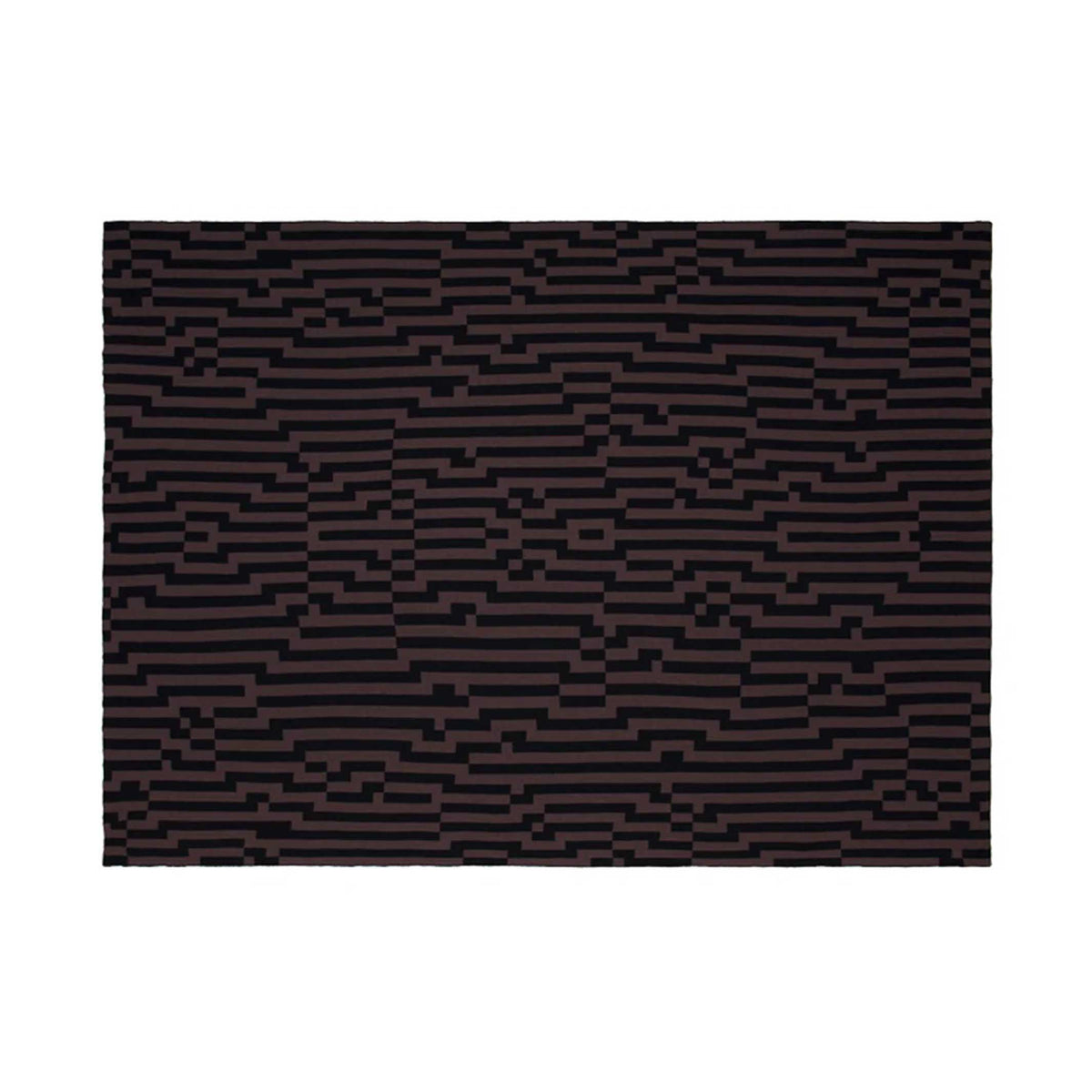 BITMAP ZOOM IN 6 - braun & schwarze TAGESDECKE - 180x140 cm - 100% Merino Wolle | Cristian Zuzunaga