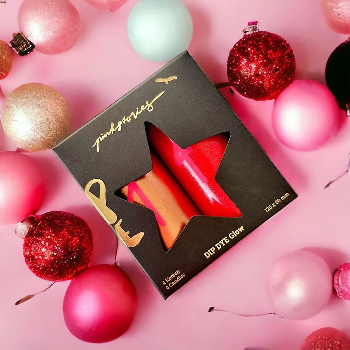 DIP DYE GLOW COUNTDOWN | Weihnachts-Kerzen im 4er Set | Pink Stories