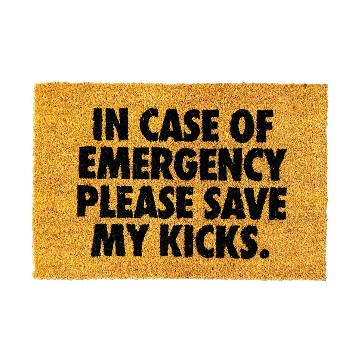 IN CASE OF EMERGENCY | Kokos FUSSMATTE | 60x40 cm | Sneaker Essentials