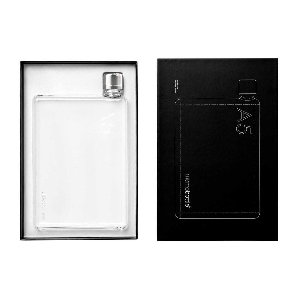 A5 memobottle | flache wiederverwendbare TRINK- & WASSERFLASCHE | 750ml