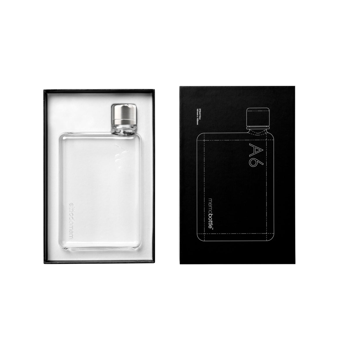 A6 memobottle | flache wiederverwendbare TRINK- & WASSERFLASCHE | 375ml