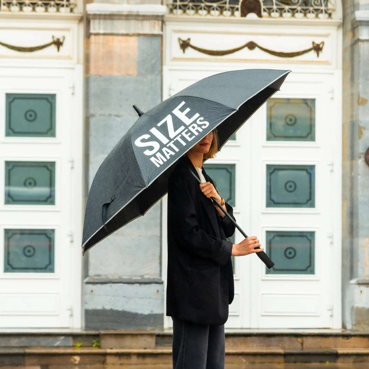 Regenschirm "Size Matters" XL – Schwarz · Golf · Ø 135 cm | Fisura