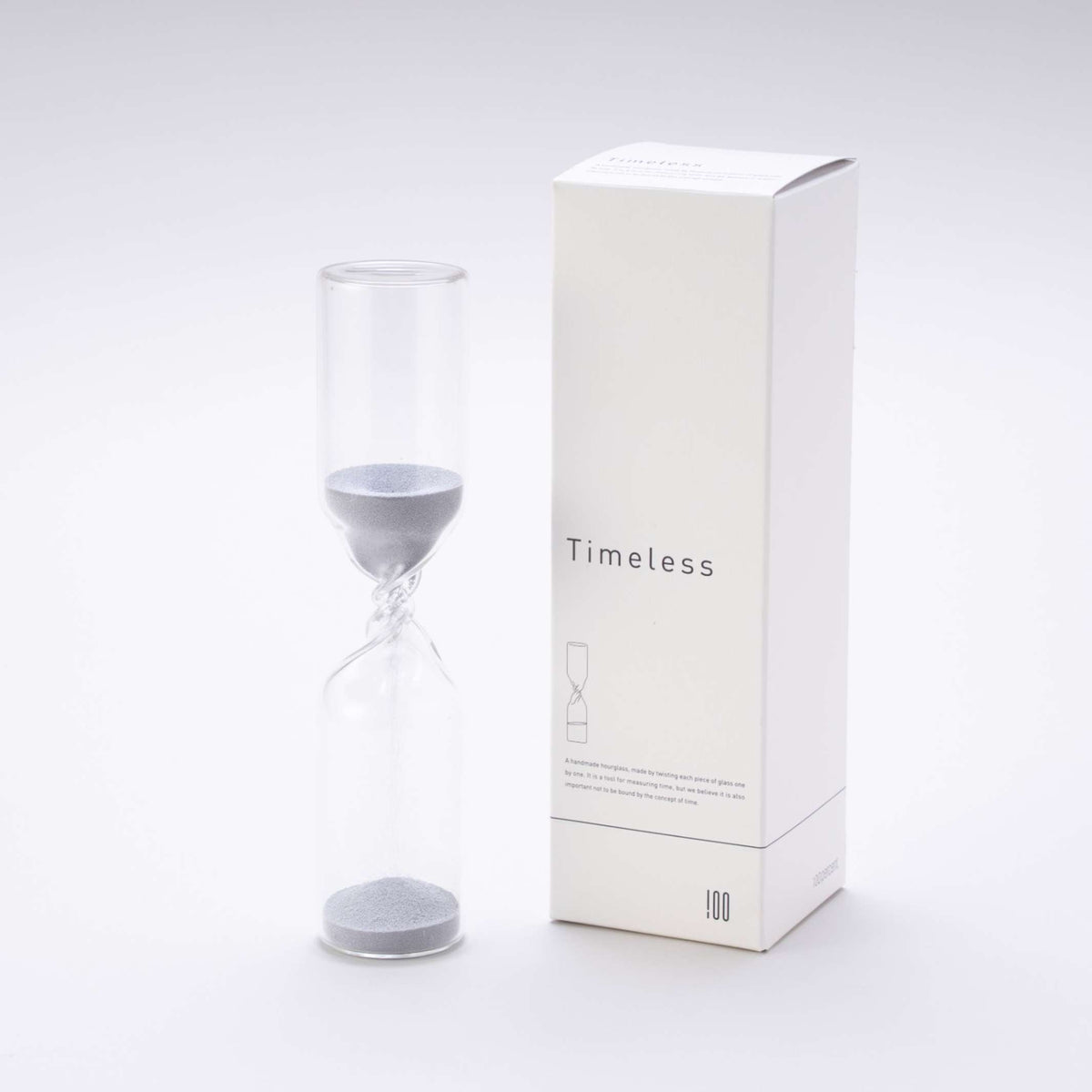 TIMELESS - meditative hourglass without timekeeping - mouth-blown clear glass - Studio Cohaku | 100percent