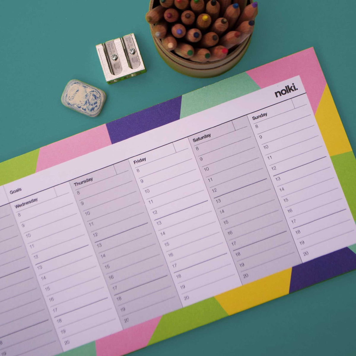 WEEK DESKPLANNER Oasis | WOCHEN SCHREIBTISCH PLANER | 50 Seiten | nolki - Charles & Marie