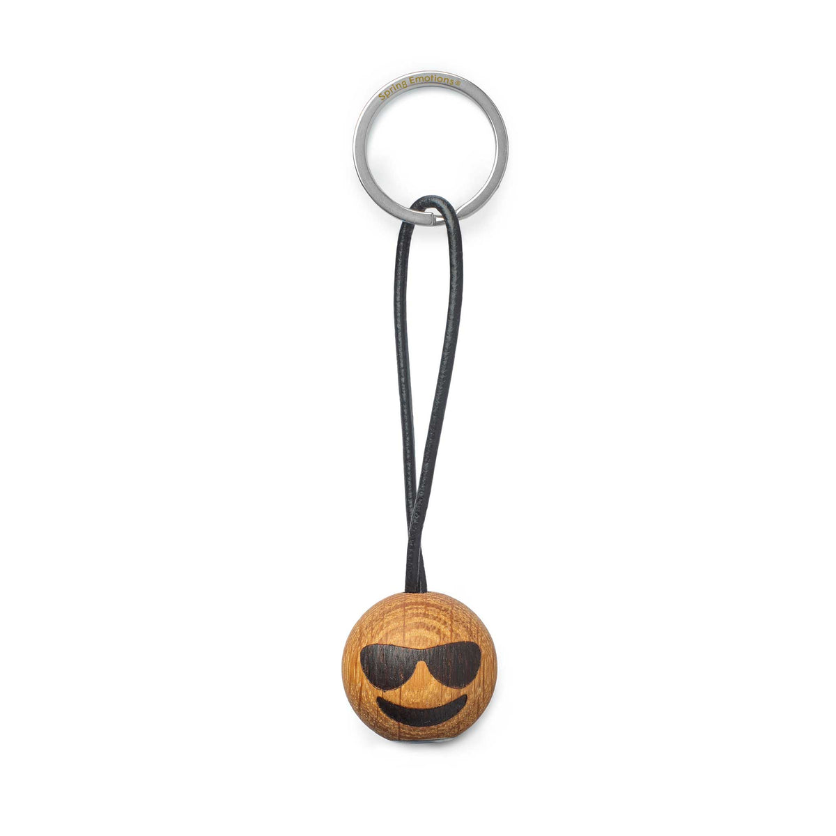 Emoticon-Schlüsselanhänger Cool – Eiche | Spring Copenhagen