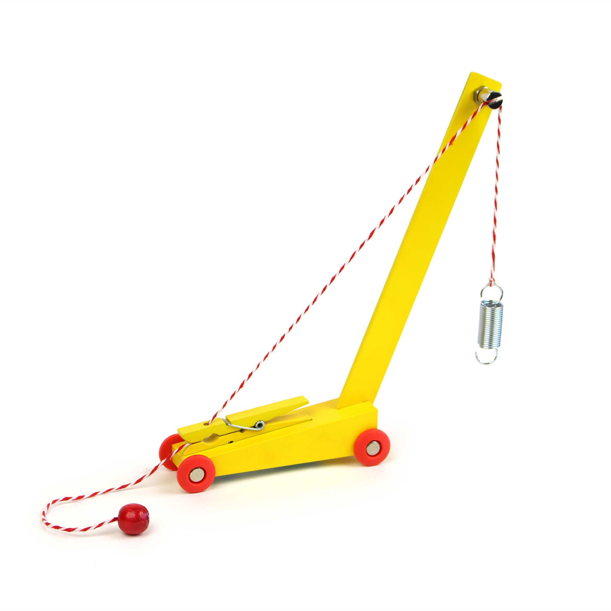 DUOTONE CAR YELLOW CRANE | Gelber SPIELZEUG-KRAN aus Holz | 200 Stck. Limited Edition | Floris Hovers | Ikonic
