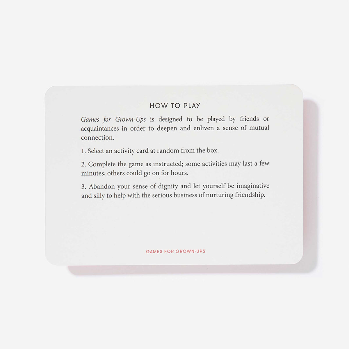 Kartenset "Games for Grown-Ups" – Englisch | The School of Life