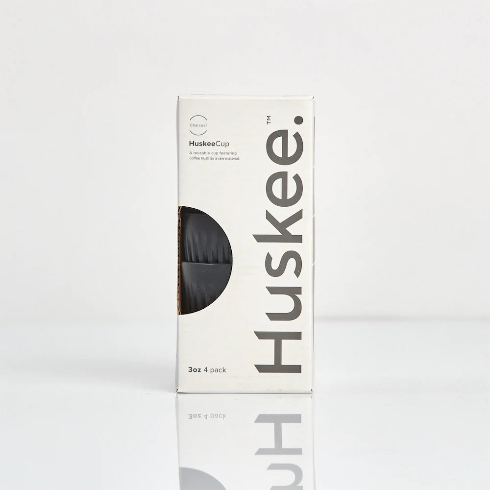 HUSKEE ESPRESSO CUPS | wiederverwendbare ESPRESSO-BECHER aus Kaffee-Schalen | 9cl im 4er Set | Huskee