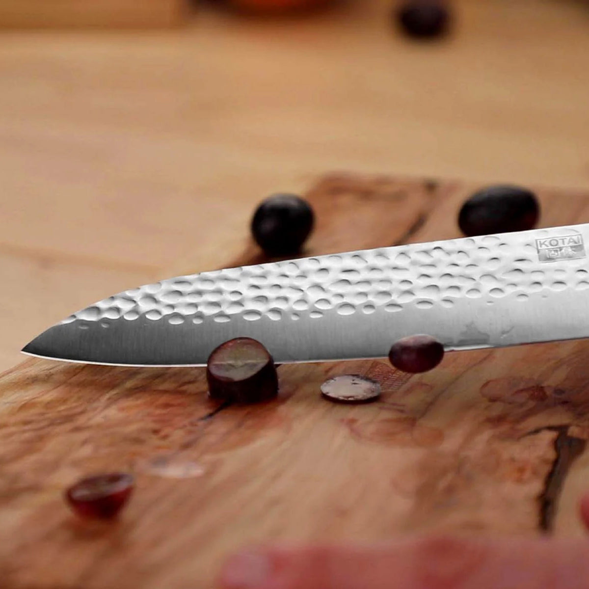 SANTOKU | COUTEAU POLYVALENT | coffret cadeau saya en bois et bambou | Lame de 18 cm | Kotai