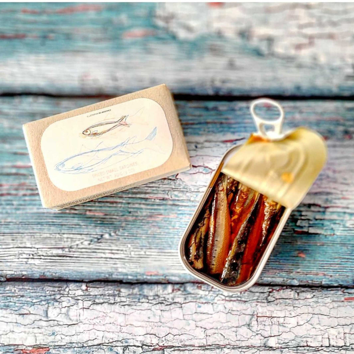 Petites sardines épicées à l'huile d'olive | Charcuterie POISSON EN CONSERVE | 90g | José Gourmet