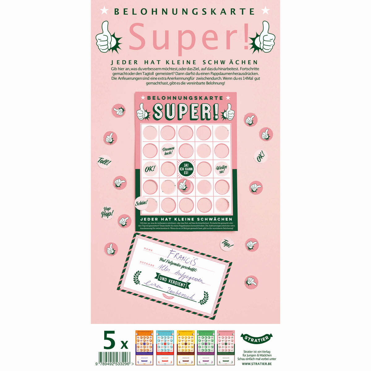 SUPER! | BELOHNUNGSKARTEN | 29x15 cm | Stratier - Charles & Marie