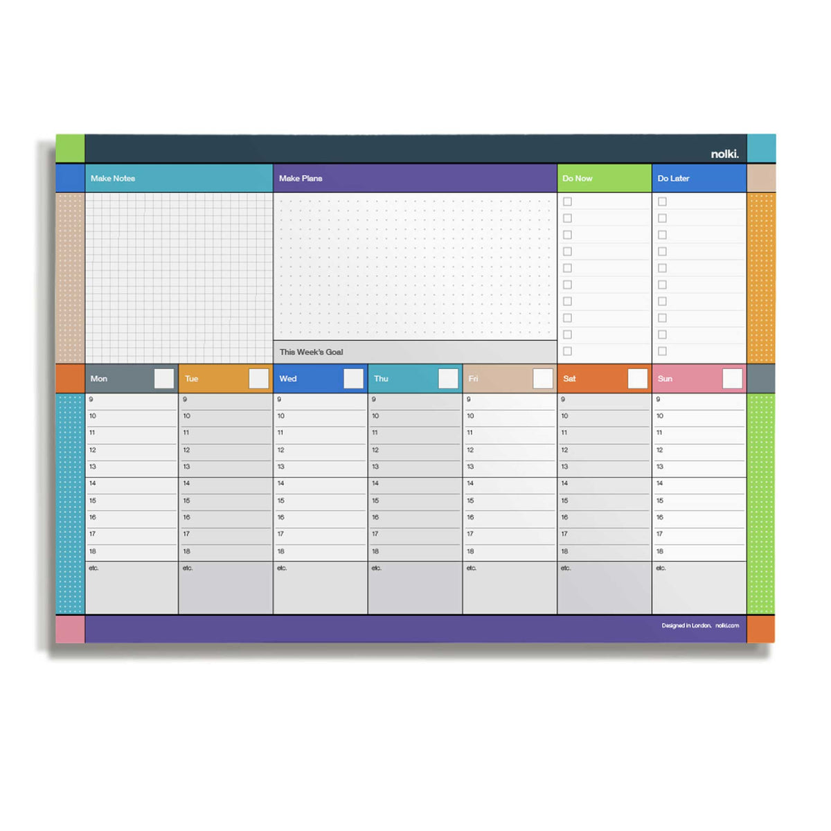 WEEK DESKPAD & PLANNER Midtown | WOCHEN SCHREIBUNTERLAGE | A4 & 50 Seiten | nolki