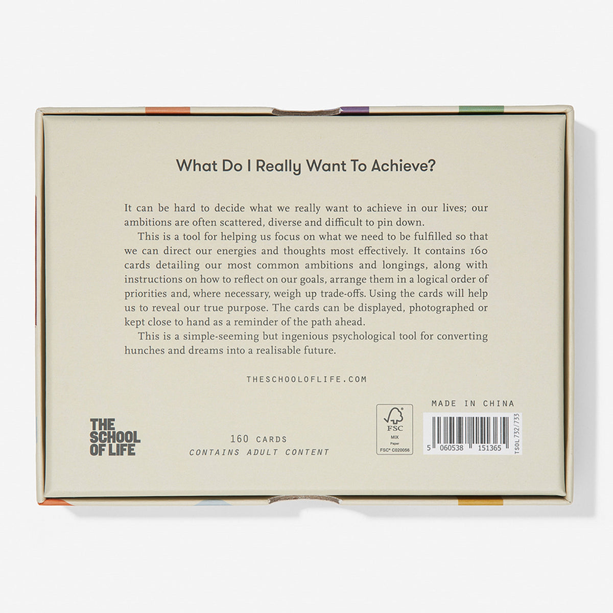 Kartenspiel "What Do I Really Want to Achieve?" – Englisch | The School of Life