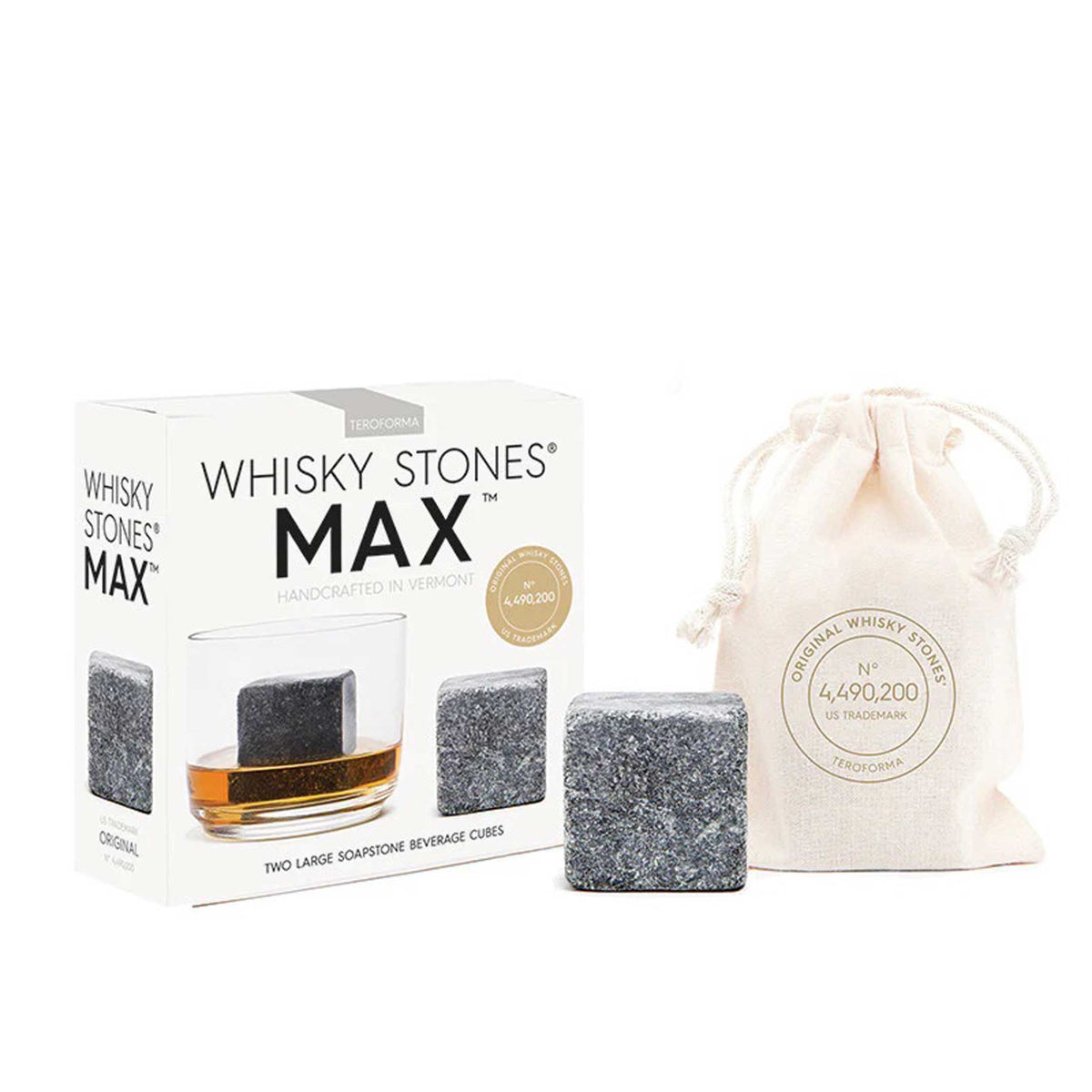 WHISKY STONES® Max | Kühlsteine | Set of 2 | Teroforma