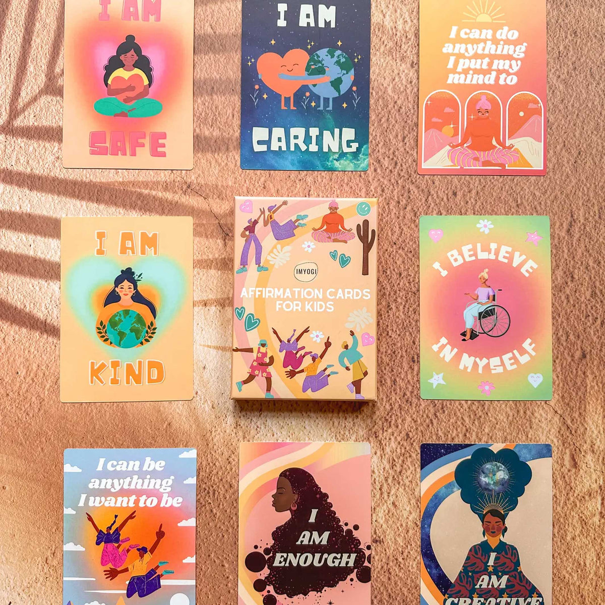 AFFIRMATION CARDS for KIDS | KARTENSET | 30 Übungen zur SELBSTBESTÄTIGUNG für Kinder | IMYOGI